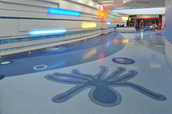 terrazzo emblem lobby